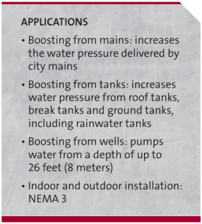 grundfos water boosting pump info