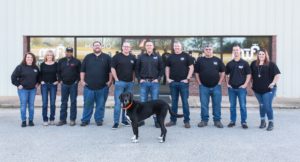 entire Metro Water Filtration Team in front of building